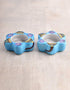 Blue Pottery T-Holder Set Of 2 Pcs.